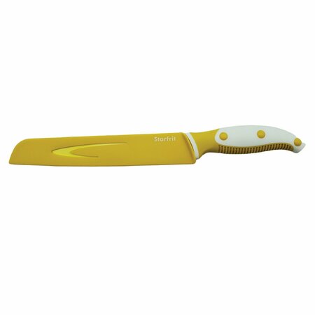 Starfrit 8-In. Bread Knife with Sheath, Yellow 093898-006-NEW1